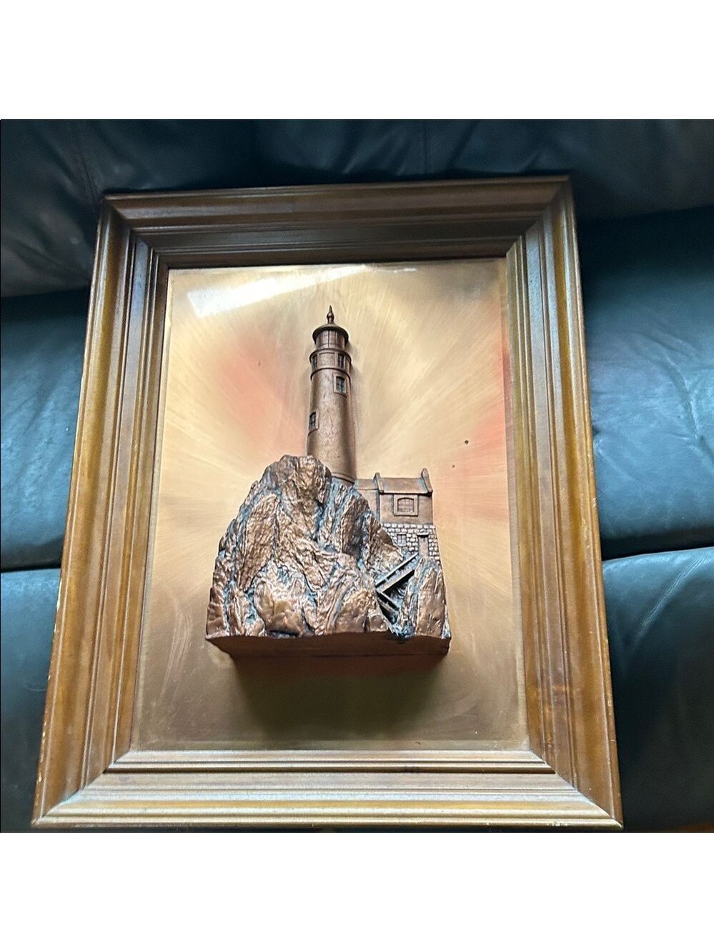 Elegant Bronze Lighthouse Sculpture 3D